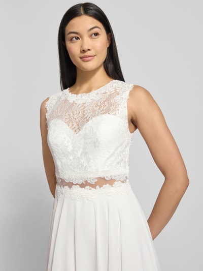 Mascara Brautkleid mit transparenter Taille Offwhite 3