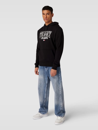 Tommy Jeans Hoodie met labelprint, model 'ENTRY GRAPHIC' Zwart - 1