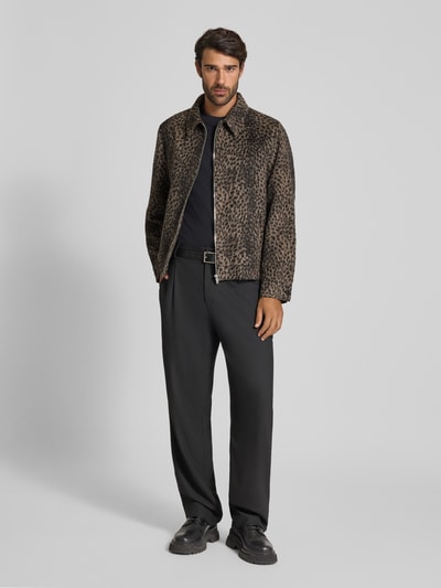 Drykorn Regular fit jack met kasjmier, model 'Rikka' Middenbruin - 1