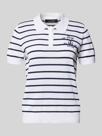 Lauren Ralph Lauren Strickshirt mit Polokragen Modell 'NATRISSA' Marine 2