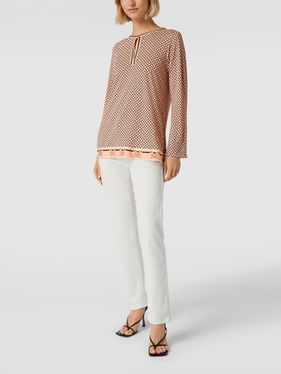 Marc Cain Blusenshirt mit Allover-Muster Apricot 1