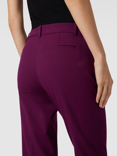 Christian Berg Woman Selection Stoffen broek met vaste persplooien Prune - 3