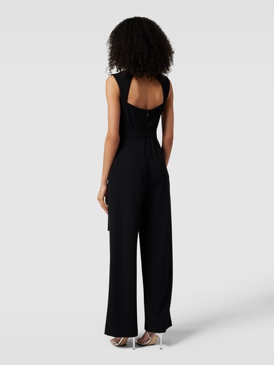 Calvin Klein Womenswear Jumpsuit met cut-out aan de achterkant, model 'SCUBA CREPE' Zwart - 5