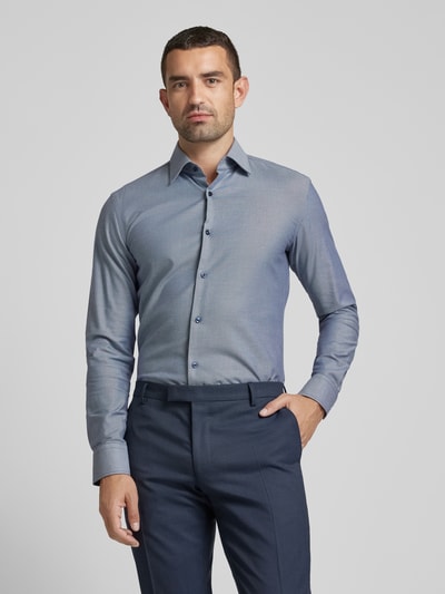 BOSS Slim Fit Business-Hemd mit Kentkragen Modell 'Hank' Bleu 4