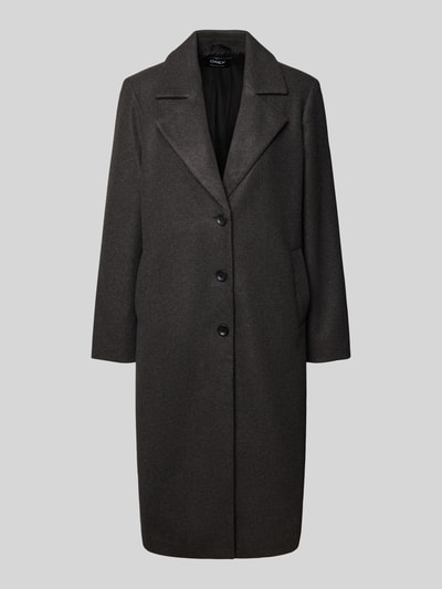 Only Płaszcz o kroju oversized z kołnierzem z połami model ‘LISA LIFE’ Antracytowy melanż 2