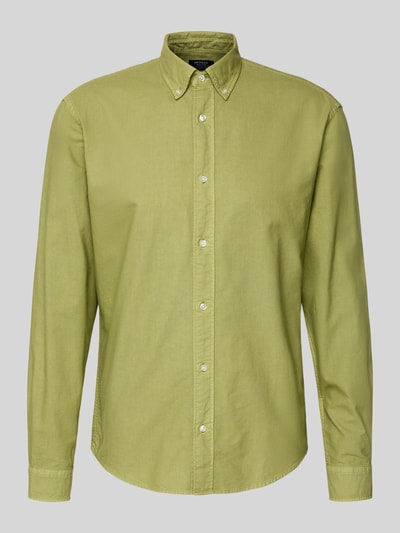 Produktfoto, Koszula casualowa z bawełny o kroju regular fit, kołnierzyk typu button down, listwa guzikowa, MCNEAL, zielony, miękka faktura