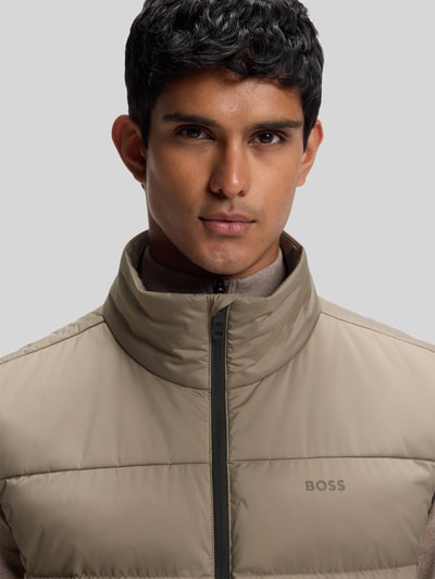 BOSS Green Regular fit bodywarmer met opstaande kraag model 'OW_Urbanex' Zand - 3