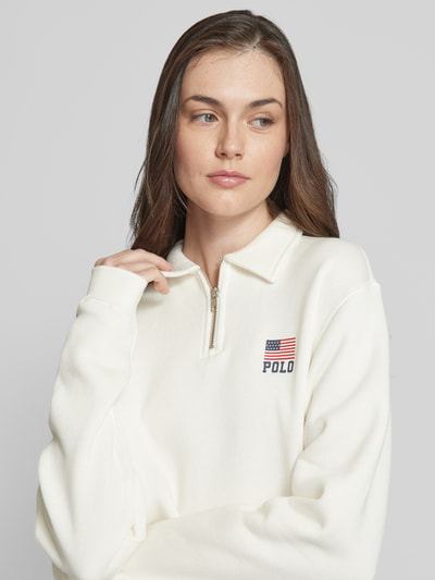 Polo Ralph Lauren T-shirt ze wzorem w paski i wyhaftowanymi logo Złamany biały 3