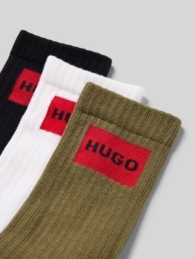 HUGO Socken aus reiner Baumwolle im 3er-Pack Khaki 2