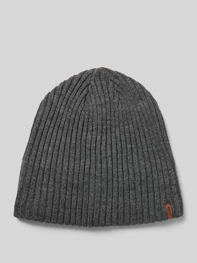 Barts Muts met labeldetail, model 'WILBERT' Middengrijs - 1