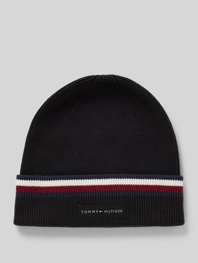 Tommy Hilfiger Strickmütze mit Label-Patch Modell 'LOVE SOLID' Black 1