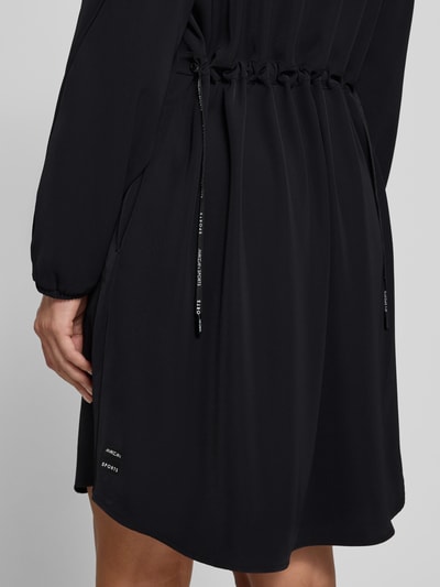 Marc Cain Knielanges Kleid mit geripptem Stehkragen Black 3