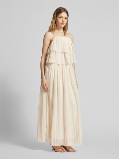 Vila Maxikleid mit Volants Modell 'CHIFFON' Offwhite 1