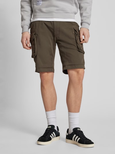 Alpha Industries Regular Fit Cargoshorts mit Label-Stitching Modell 'CREW SHORT' Anthrazit 4