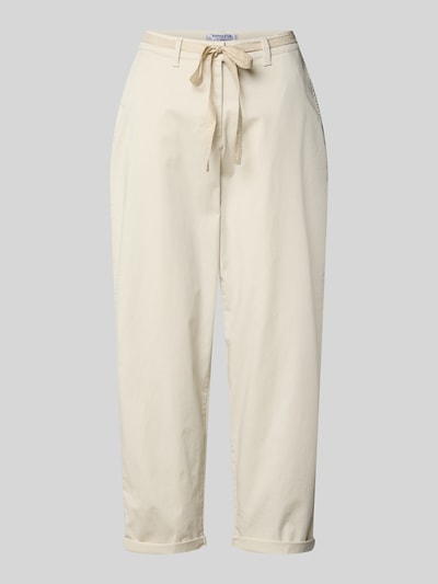 Produktfoto, Regular Fit Chino aus Baumwoll-Mix Modell 'CARRIE' von Raphaela By Brax, Optik: Unifarben, Damen Gürtel, Eingrifftaschen, Gesäßtaschen