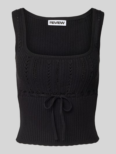 Review Tanktop mit Square-Neck-Ausschnitt Black 2