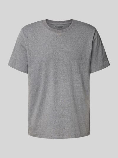 SELECTED HOMME T-shirt o kroju regular fit z mieszanki bawełny model ‘ASPEN’ Średnioszary 2