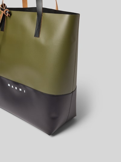 Marni Tote Bag mit Label-Details Oliv 3