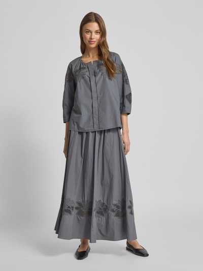 Luisa Cerano Relaxed Fit Bluse mit 3/4-Arm Graphit 1