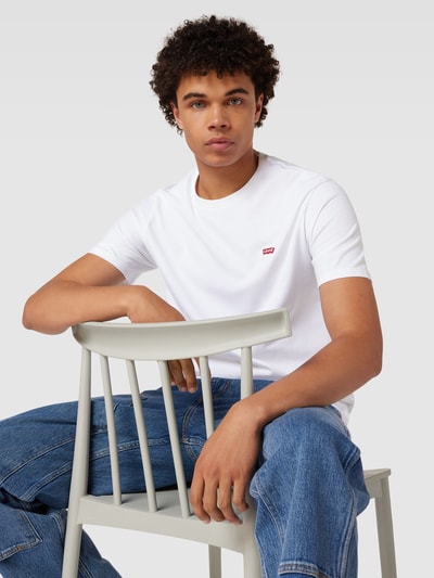 Levi's® T-Shirt mit Label-Patch Weiss 3