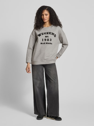 Weekend Max Mara Bluza o kroju oversized z czystej bawełny Jasnoszary 1