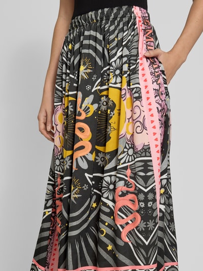 miss goodlife Midirock aus Viskose mit elastischem Bund BLACK 3