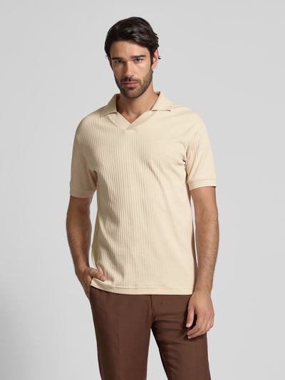 SELECTED HOMME Regular fit poloshirt van katoenmix, model 'TRISTAN' Offwhite - 4