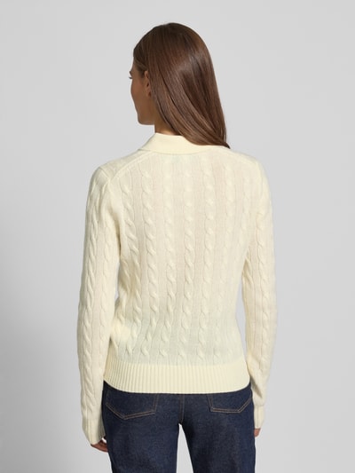 Polo Ralph Lauren Slim fit shirt met lange mouwen van wolmix met kasjmier Zand - 5