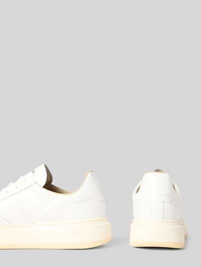 Woolrich Chunky sneakers van leer met labeldetail Wit - 2