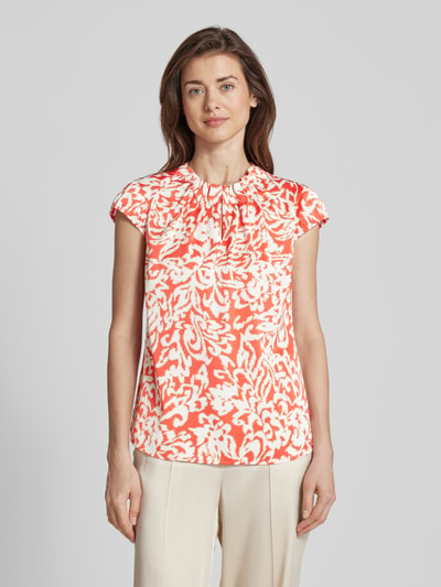 comma Blouseshirt met all-over-print Rood - 4