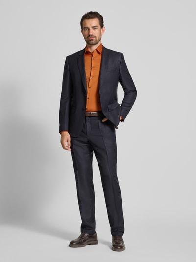 Jake*s Slim Fit Business-Hemd mit Kentkragen Dunkelorange 1