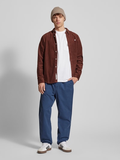 Carhartt Work In Progress Relaxed Fit Hose mit elastischem Bund Modell 'FLINT' Marine 1