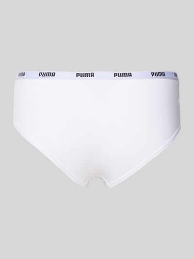 PUMA Heupslip met elastische band met label in een set van 6 stuks Wit - 3