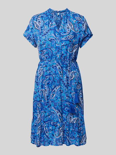 Only Knielange jurk met strikceintuur, model 'VENEDA' Lichtblauw - 2