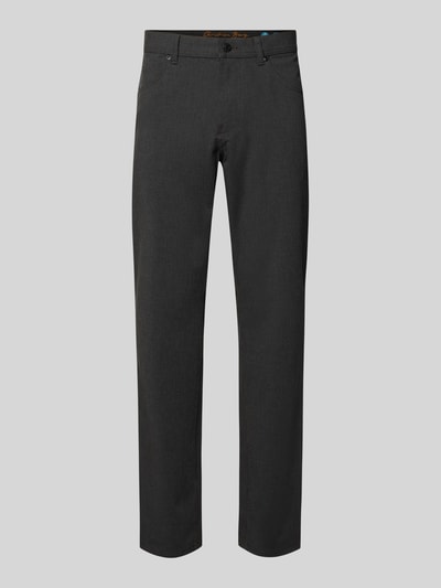 Produktfoto, Comfort Fit Hose mit Eingrifftaschen von Christian Berg Men, mieszanka materiałów z dodatkiem wiskozy, kolor ciemnoszary, szerokość w rozmiarze 32/32: 41 cm, długość wewnętrzna nogawki 78 cm