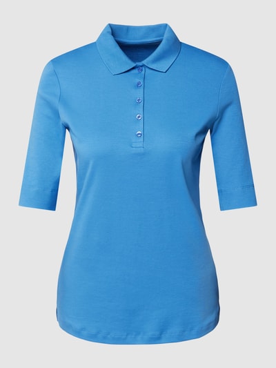 Christian Berg Woman Poloshirt mit kurzer Knopfleiste Royal 2