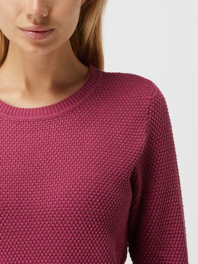 Vila Pullover mit Baumwoll-Anteil Modell 'Chassa' Fuchsia 3