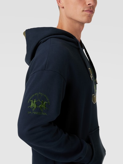 La Martina Hoodie mit gerippten Abschlüssen Marine 3