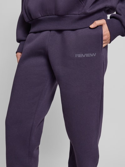 Review Sweatpants mit Label-Print Purple 3