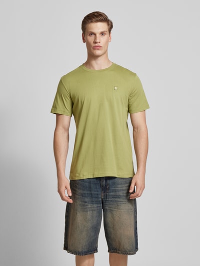 Calvin Klein Jeans T-Shirt mit Label-Badge Modell 'CK EMBRO' Oliv 4