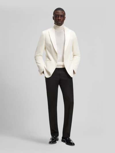 BOSS Spodnie garniturowe o kroju slim fit z czystej żywej wełny model 'Genius-Tux' Czarny 1