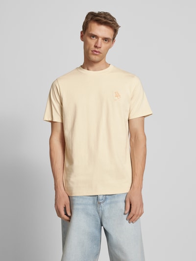 Blend T-Shirt mit Stitching-Detail Modell 'JEPPE' Sand 4