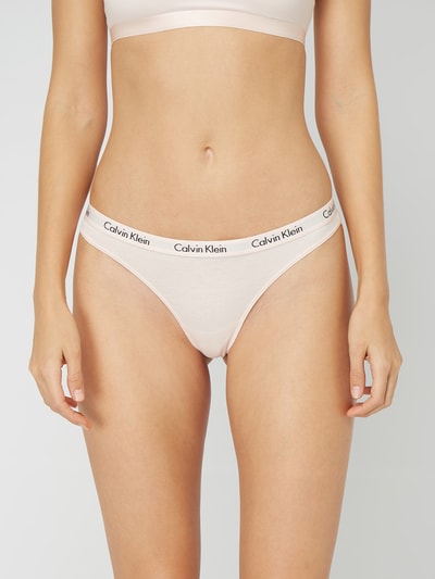 Calvin Klein Underwear Stringi z paskiem z logo  Jasnoróżowy 4