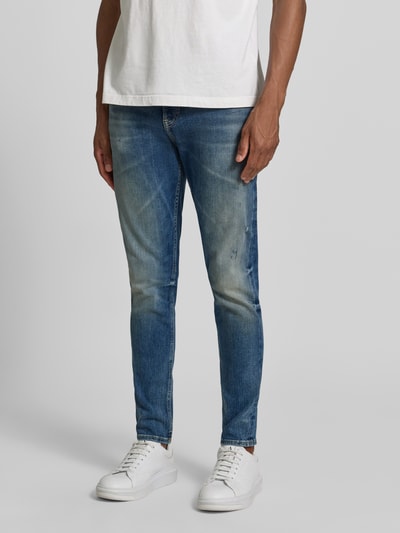 BOSS Orange slim fit jeans van katoenmix model 'ONYX' Donkerblauw - 4