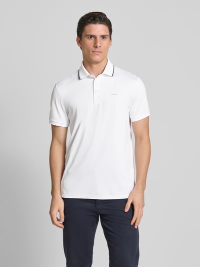 Polo Ralph Lauren Slim Fit Poloshirt mit Label-Patch Weiss 4