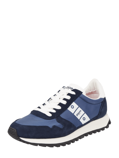 Blauer USA Sneakers van leer en textiel, model 'Merrill' Donkerblauw - 1