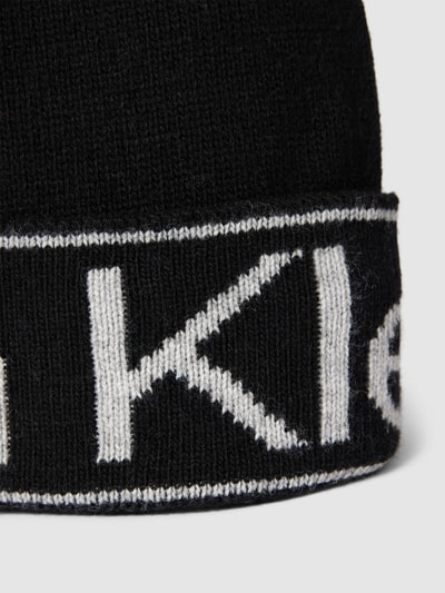 CK Calvin Klein Beanie mit Label-Detail Modell 'ECO REVERSO' Black 2