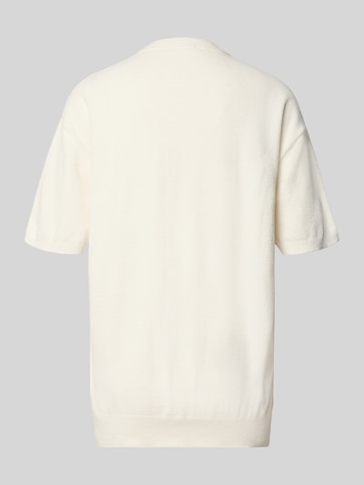 Produktfoto, lockeres Damen Pyjama-Oberteil mit Motiv-Print von GUESS in Creme, Frottee, Rundhalsausschnitt, kurzärmlig, gerippter Bund