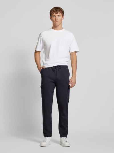 ECOALF Regular fit sweatpants met cargozakken, model 'LIMIAALF' Marineblauw - 1