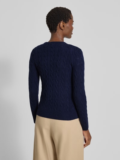 Polo Ralph Lauren Sweter z dzianiny z mieszanki wełny i kaszmiru model ‘JULIANNA’ Granatowy 5